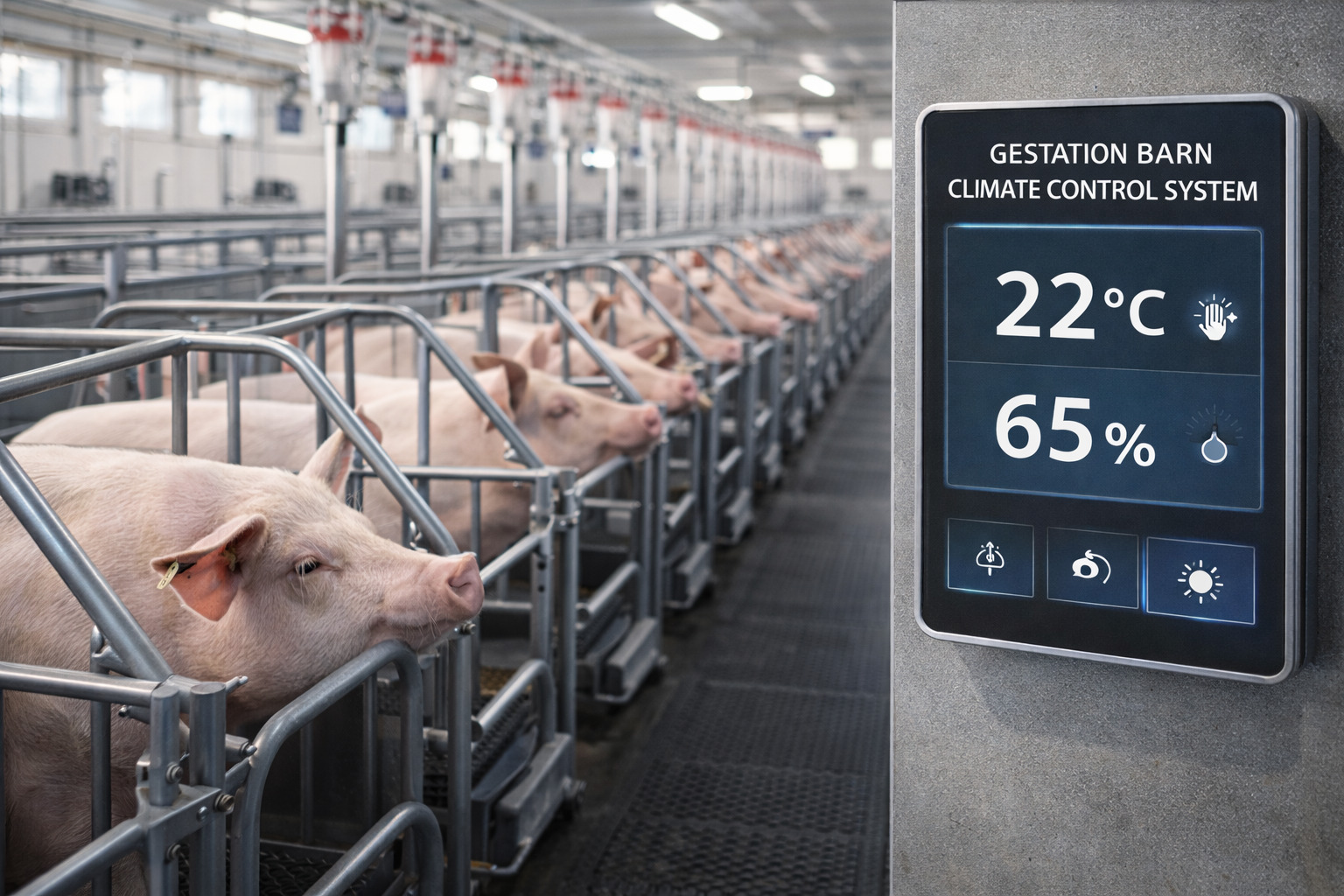 現代化母豬舍溫控設施