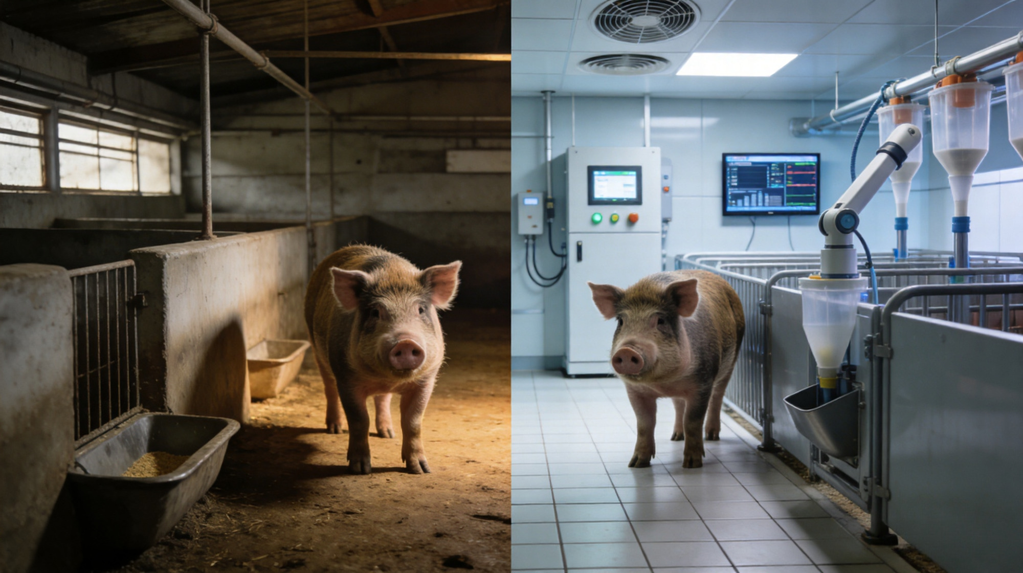 傳統養殖vs智能養殖