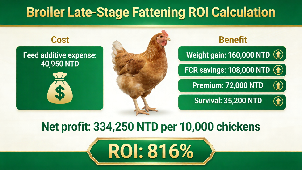 白肉雞催肥ROI計算